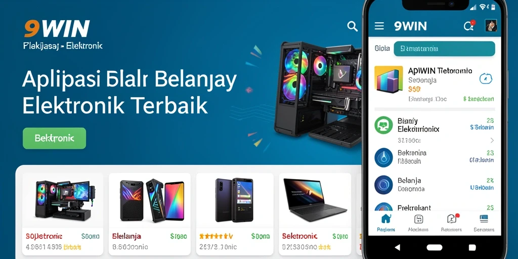 Antarmuka aplikasi 9WIN yang modern dan user-friendly untuk belanja elektronik.