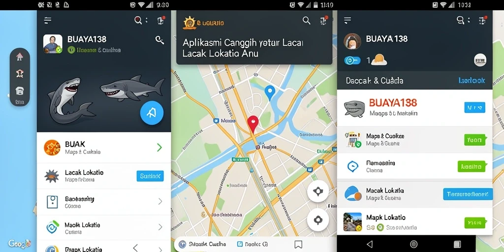 Tampilan antarmuka aplikasi Lacak Lokasi BUAYA138.
