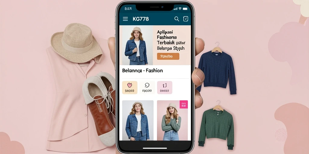Tampilan antarmuka user-friendly aplikasi KG778 untuk belanja fashion.