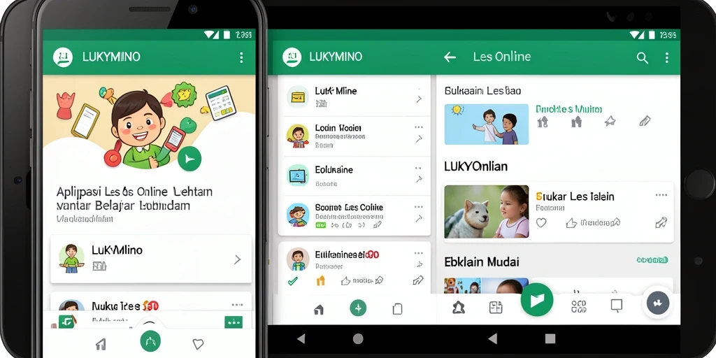 Tampilan antarmuka LUKYMINO yang menarik dan mudah dipahami.