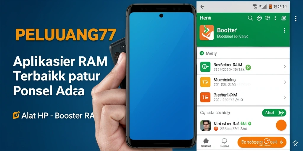 Tampilan antarmuka PELUANG77 yang sederhana dan efektif untuk optimasi RAM.