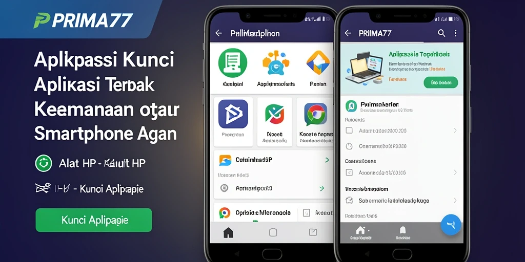 Tampilan antarmuka aplikasi Kunci Aplikasi PRIMA77 yang aman dan intuitif.