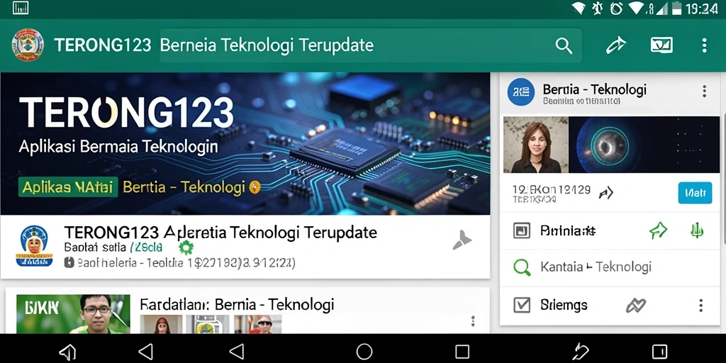 Antarmuka menarik dari aplikasi berita teknologi TERONG123.